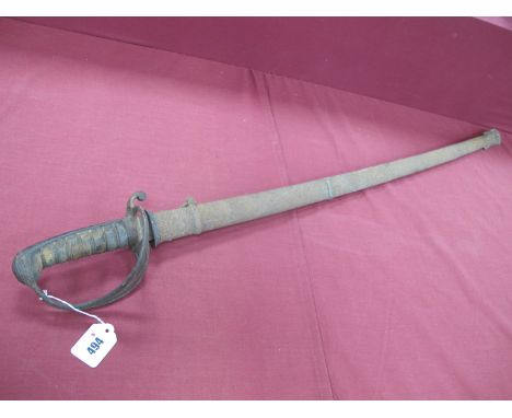 A Victorian British Army Pattern 1821 Cavalry Sword Marked 'Prosser London' on ricasso with scabbard, both sword and scabbard