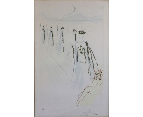 Salvador Dali (1904-1989), Seht sein Bett, aus Das Hohe Lied Salomons, Farbradierung, 1971, unten links nummeriert 40/250, un