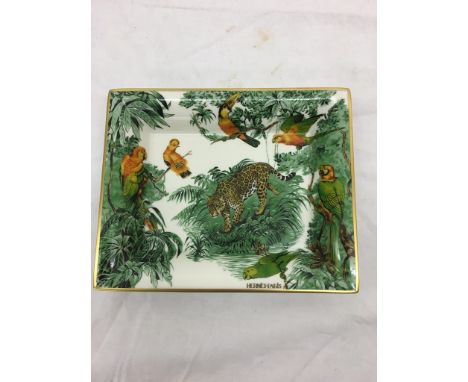 An 'Equator' pattern dish by Hermes, Paris