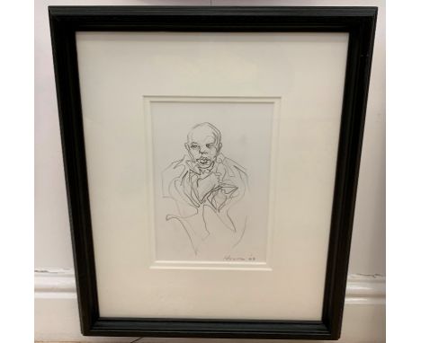 Peter Howson, O.B.E. (Scottish, b. 1958): Jade, pencil study, portrait of Jade Goody, 2009, signed &amp; dated, inscribed ver