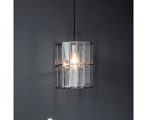 { Option of lots:  386, 387 } Bordner Pendant Lamp 260x260x300mm Ã‚&nbsp;Bordner Pendant Lamp Enclosed in a glass casing, thi