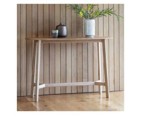 Madrid Console Table  The Madrid console made using solid European Oak has a unique boat shaped top to create style and shape