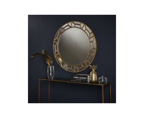 { Option of lots:  1257, 1257a } Verbier Round Mirror 81cm Magnificently detailed and matched in grandiose, the Verbier Round