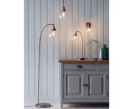 Hansen Floor Lamp Aged Copper Versatile and on trend,An authentic 'resto' style adjustable floor lamp, finished in aged coppe