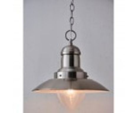 Mendip Pendant Light This industrial style pendant light has a classic style shade to create a sleek look. 33 x 33 x 40cm
