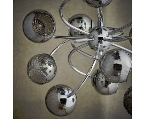 Aerith 12 Pendant Light The Aerith collection features smokey mirror effect glass with wire mesh to create a stunning light e