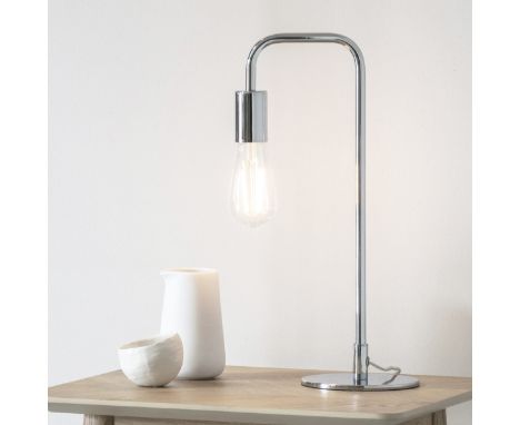 Rubens Table Lamp Chrome An on trend mid century inspired, clean line table lamp. Finished in brushed brass plating, perfect 