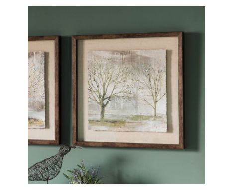 Wall Art  Morning Mist I Framed Art 640 x 40 x 640mm Bring a touch of the outside in with this beautiful woodland tree print 