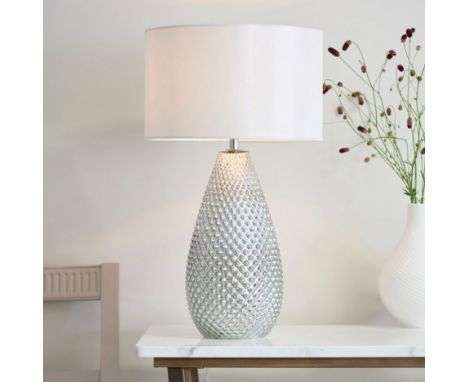 Livia Table Lamp Silver Mercury Highly decorative copper and or chrome plated 'mercury' glass pendant and table light with co