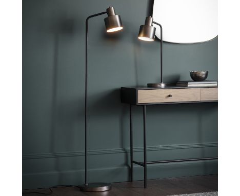 Selva Floor Lamp Silver An industrial look that's perfect for all licing spaces.Steel 25 x 27 x 146cm (Loc 5056315975422)