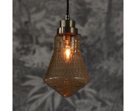 Lenore Pendant Light A Stunning pendant light with a jewel effect diffuser Metal, Glass 15 x 15 x 24cm (Loc 5056315977150)