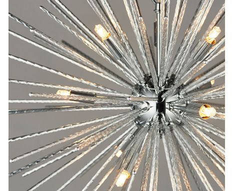 Lena Pendant Light A modern version of a timeless classic from the past, finished in polished chrome featuring an 'explosion'