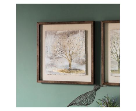 Wall Art  Morning Mist II Framed Art 640 x 40 x 640mm Bring a touch of the outside in with this beautiful woodland tree print