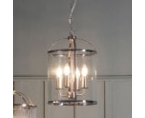Lambeth 4 Pendant Light Satin Nickel This pendant light has a faux candle light source to create a statement look. 30 x 30 x 