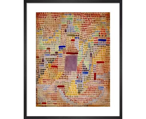 Paul Klee Mit Dem Eingang, 1931 Framed Print in Responsibly Sourced Solid Frame With A Brushed Black Satin Finish Print On 25