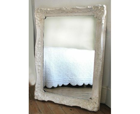 White Antique French Vintage Style Mirror 104.5 X 5.3 X 74.5cm  (Loc: A16307)