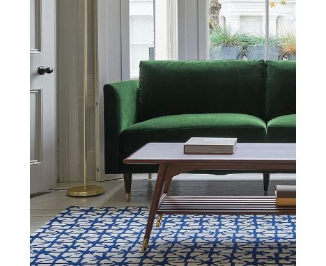 { Option of lots:  713, 714 } Henry 2 Seater Velvet Sofa Emerald Green Henry By Christiane Lemieux Is A Contemporary Sofa Wit