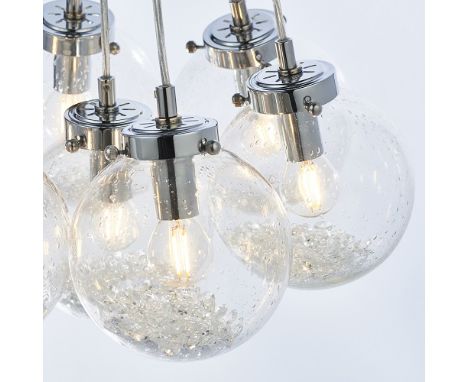 Harbour 7 Cluster Pendant Light The Harbour is a seven light globe pendant featuring simple classic stepped metalwork. The st