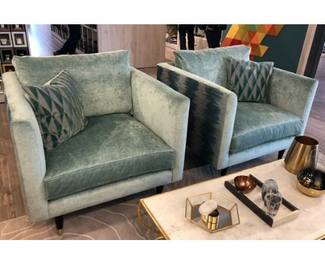 A Pair-Henry Armchair  A scene stealing sofa for the heart of your living room interior scheme, this designer armchairs is co