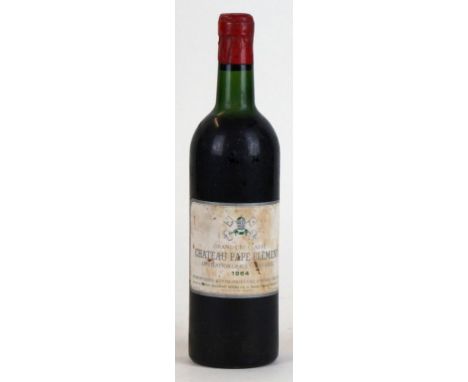 1 bottle Chateau Pape Clement Grand Cru Classe Graves 1964 
(UK Bottled by British Transport Hotels) (level at upper shoulder