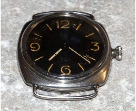 A Rolex 17 Rubis Panerai 3646 wristwatch
Originally produced for the German and Italian navy circa 1941-1943, with 'Volcano' 