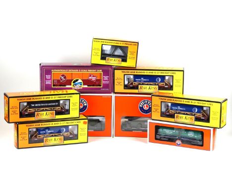Six boxed MTH and three boxed Lionel 'O' gauge freight cars
Comprising 3x 30-73253, 30-7328, 20-39162 and 30-76226 and Lionel
