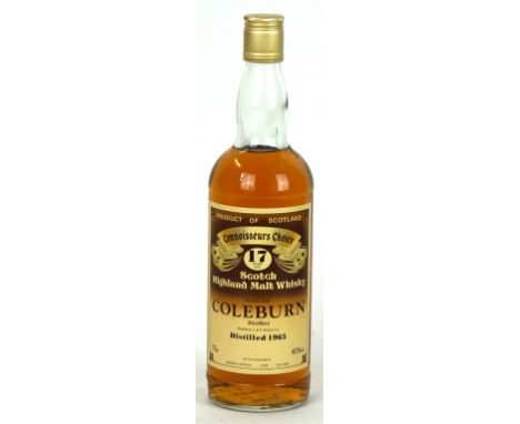 1 bottle Coleburn 17 yo Highland Malt Whisky (Speyside) Distilled 1965 - Gordon and Macphail Connoisseurs Choice 75cl. 40% AB