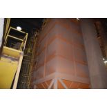 Hopper System, 6 Bottom Chutes, 30 ft. x 25 ft. Steel Frame Base, Approx. 25, RIGGING FEE: $20,000