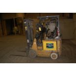 Caterpillar Model #EC-15 Electric Forklift, Rated 3000 lb. Capacity, 189 in. Lift Height, Side