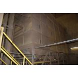 Hopper System, (20) Bottom Chutes, Approx. 30 ft. x 30 ft. Steel Frame Base, RIGGING FEE: $500