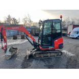 KUBOTA KX027-4 DIGGER 2017 3140HRS C.W 3 BUCKETS RED & BLACK KEYS QH RTD