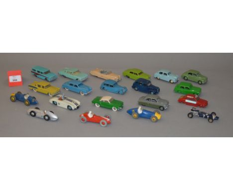 A small quantity of unboxed playworn Dinky Toys diecast model cars including 131 Cadillac Eldorado with spun hubs and 268 Ren