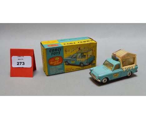 A boxed Corgi Toys, 474 Walls Ice Cream Van on Ford Thames. the 'Musical Chime' version of this model, although the chimes ar