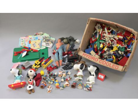Mixed lot: quantity of Lego pieces; Kenner Six Million Dollar Man (one arm detached), with some Palitoy Action Man accessorie