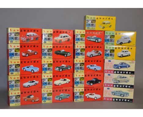 21 x Lledo Vanguards 1:43 scale diecast models, including three European Vanguards. Overall appear VG, boxed.