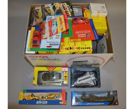 A good quantity of varied boxed and carded diecast models by Chad Valley, Teamsterz, Majorette and others including 'Tesco' b