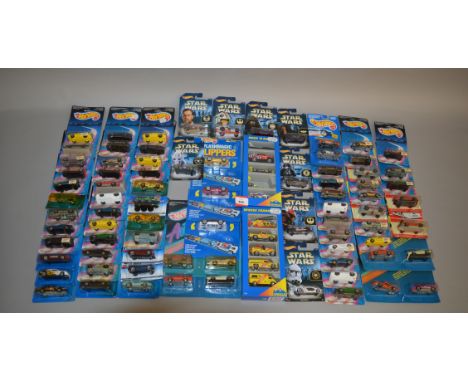 Quantity of Mattel Hot Wheels, 1980s-modern, including Star Wars, World multipacks, Flashmagic Flippers; Automagic; etc. All 