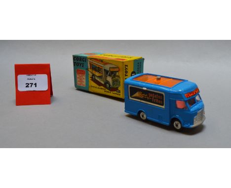 A boxed Corgi Toys, 471 Smith's-Karrier Mobile Canteen, scarce model produced for export to Belgium, in blue with 'Patates Fr