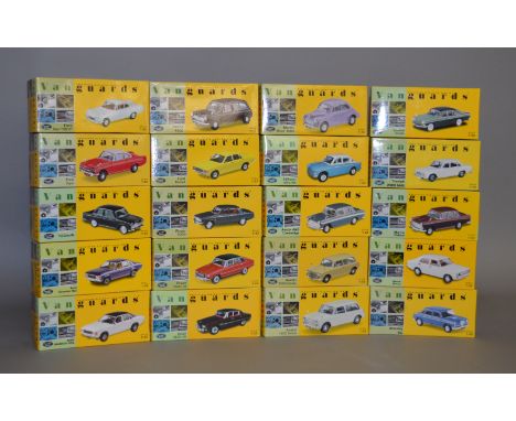 20 x Lledo Vanguards 1:43 scale diecast model cars. Overall appear VG, boxed.