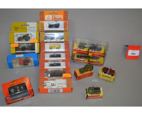A selection of boxed miniature diecast and plastic Jeep models by Roco, Schuco and others including a Deoma Micromodel Jeep a