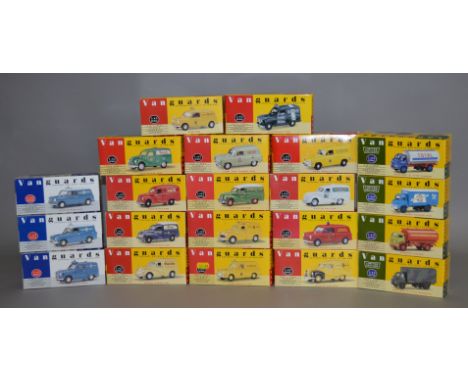 21 x Lledo Vanguards 1950's-1960's Classic Commercial Vehicles diecast models: 14 x 14:43 scale; three RAC 1:43 scale; four 1