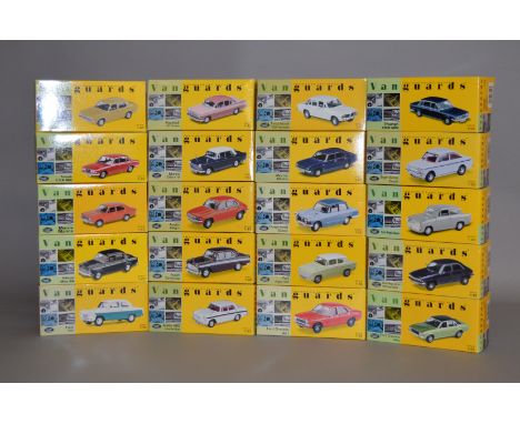 20 x Lledo Vanguards 1:43 scale diecast model cars. Overall appear VG, boxed.