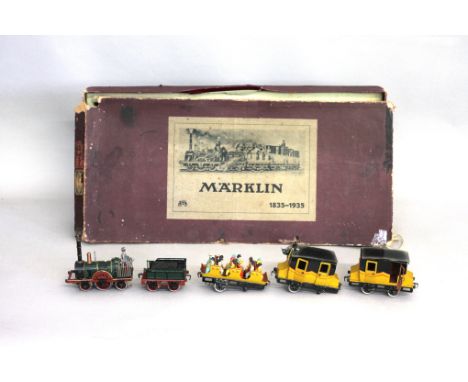 O gauge. Marklin Der Adler 1835-1935 Centenary Train Set. This 20v electric set was released in 1935 to mark the 100th annive