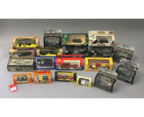 19 x boxed diecast model Jeeps, including: Corgi Fighting Machines; Solido; Unimax Forces of Valor; etc. Some models not fixe