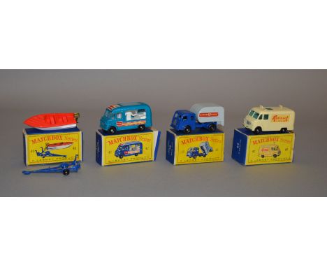 Four boxed Lesney diecast models from the 'Matchbox 1-75 Series' range, 15c Tippax Refuse Collector, 47b Lyons Maid Ice Cream