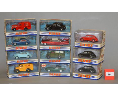 Eleven boxed Matchbox 'Dinky' diecast models in 1:43 scale, including DY-4 Ford E83W 10cwt Vans in 'Heinz' and 'Radio Times' 