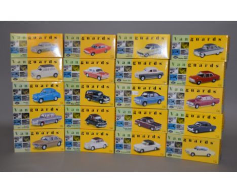 20 x Lledo Vanguards 1:43 scale diecast model cars. Overall appear VG, boxed.