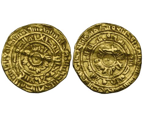 FATIMID, AL-MUSTANSIR (427-487h).  Dinar, al-Mahdiya 455h.  WEIGHT: 3.69g.  REFERENCE: Nicol 2231.  CONDITION: Light crease, 