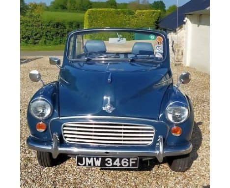 1967 Morris Minor ConvertibleRegistration number JMW 346F Chassis number M-A75-1182908 Trafalgar blue with a blue interiorPur