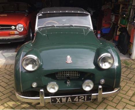 1956 Triumph TR2Registration number XWA 421Chassis number TS 8243Engine number TS 8641British racing green with a red interio